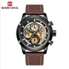 NAVIFORCE/ Lingxiang 9167 Men's Watch, waterproof quartz leather strap, six-hand multi-functional mesh strap men's watch details Picture